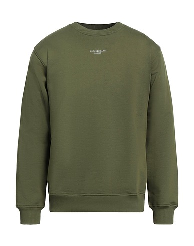 DRÔLE DE MONSIEUR Sweatshirt Military green 100% Cotton