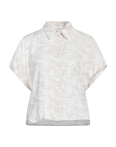 PESERICO Patterned shirts & blouses EASY Off white 100% Cotton
