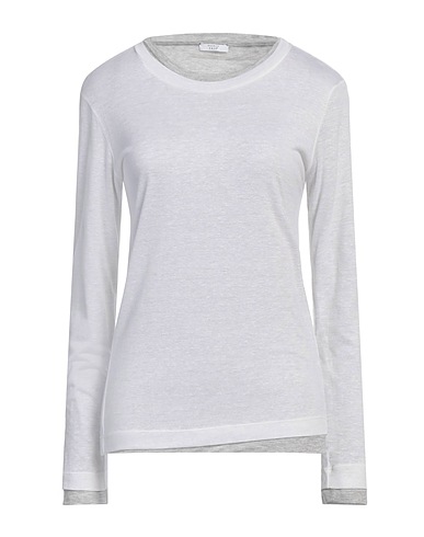 PESERICO Basic T-shirt EASY Off white 90% Lyocell, 10% Linen, Viscose