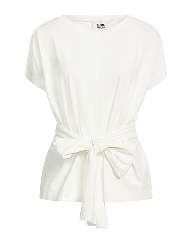 ALPHA STUDIO T-shirt AVORIO 98% Cotton, 2% Elastane