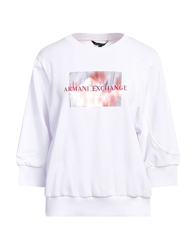 ARMANI EXCHANGE Sweatshirt White 72% Cotton, 16% Polyester, 12% Elastomultiester, Elastane