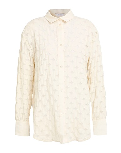 MAX MARA Hemden und Blusen einfarbig LEISURE 74% Baumwolle, 17% Polyamid, 9% Elastan, Leinen