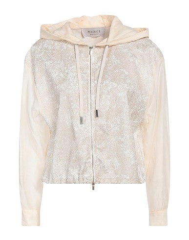 PESERICO Hooded sweatshirt Beige 65% Linen, 35% Modal, Cotton, Silk