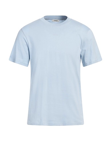 SANDRO Basic T-Shirt Sky blue 100% Cotton