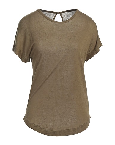 MAJESTIC FILATURES T-shirt Military green 70% Lyocell, 30% Linen