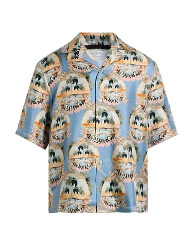 AMIRI Camicia fantasia Blu chiaro 100% Seta