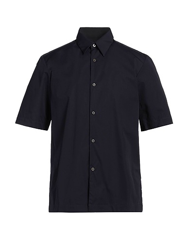 DRIES VAN NOTEN Solid color shirt Midnight blue 100% Cotton