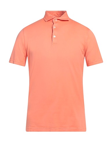 FEDELI Polo shirt Salmon pink 100% Cotton