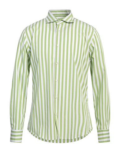 ADB 69 Striped shirt Light green 100% Cotton