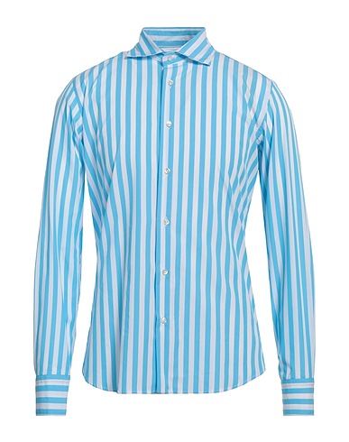 ADB 69 Striped shirt Azure 100% Cotton