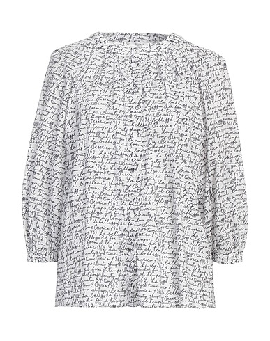 PESERICO Patterned shirts & blouses White 100% Cotton