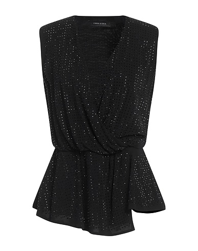 EMMA & GAIA Top Black 100% Viscose