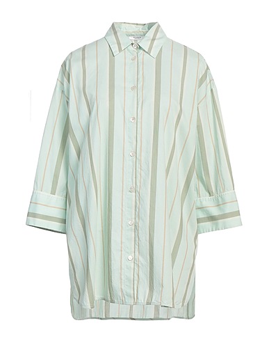 PESERICO Striped shirt Light green 100% Cotton