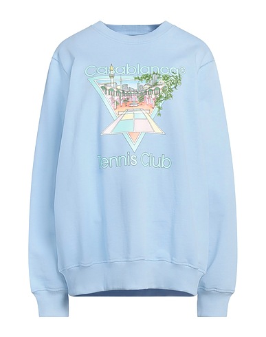 CASABLANCA Sweatshirt Sky blue 100% Organic cotton