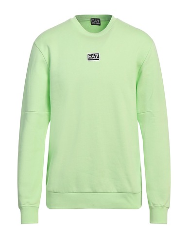 EA7 Felpa Verde chiaro 84% Cotone, 16% Poliestere, Elastan