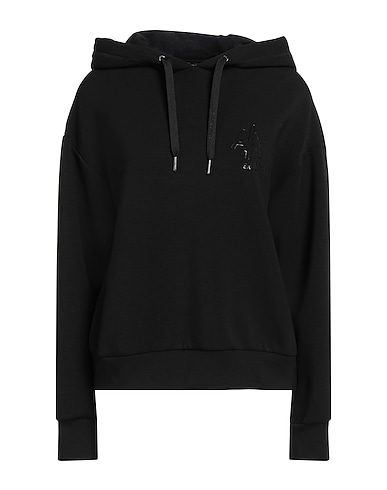 ARMANI EXCHANGE Hooded sweatshirt Black 52% Modal, 43% Polyester, 5% Elastane