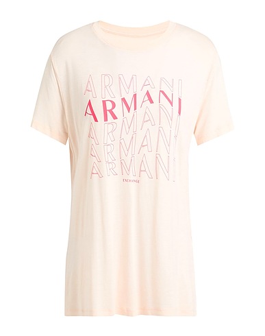 ARMANI EXCHANGE T-shirt Apricot 80% Viscose, 20% Linen