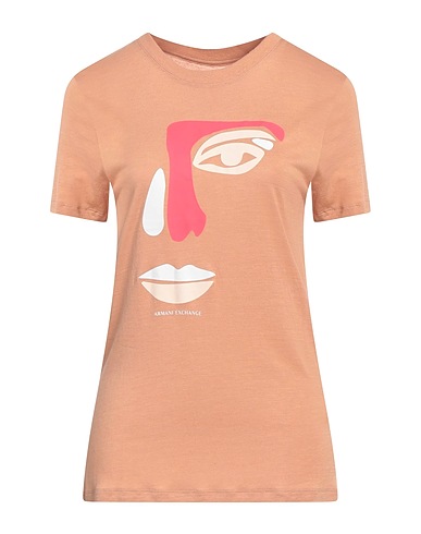 ARMANI EXCHANGE T-shirt Cammello 80% Viscosa, 20% Lino