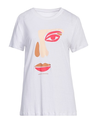 ARMANI EXCHANGE T-shirt White 80% Viscose, 20% Linen