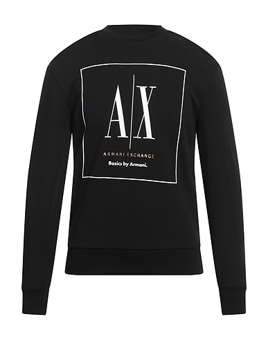 ARMANI EXCHANGE Sweatshirt Black 100% Cotton, Elastane