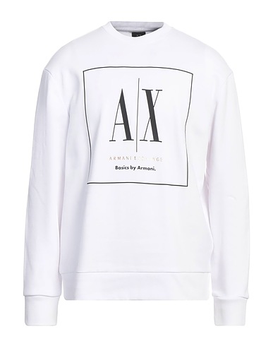 ARMANI EXCHANGE Sweatshirt White 100% Cotton, Elastane