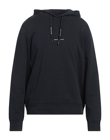 ARMANI EXCHANGE Hooded track jacket  Midnight blue 100% Cotton, Elastane