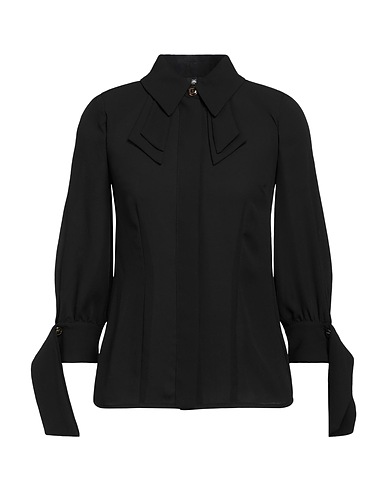 ELISABETTA FRANCHI Solid color shirts & blouses Black 100% Polyester