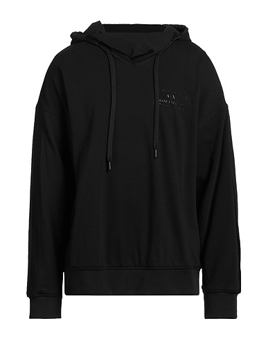 ARMANI EXCHANGE 트레이닝 상의 블랙 100% 코튼, 폴리에스테르, 엘라스테인