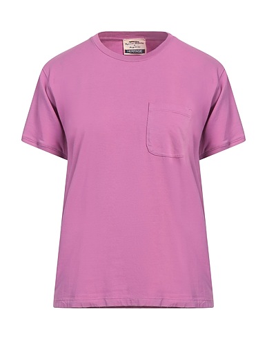 HERITAGE T-shirt basique Mauve 90% Coton, 10% Élasthanne