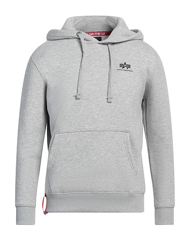 ALPHA INDUSTRIES Hooded sweatshirt Grey 80% Cotton, 20% Polyester
