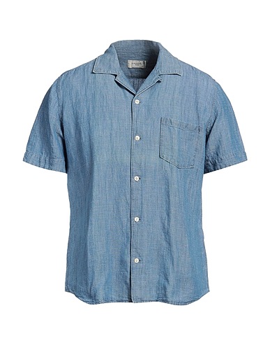 TINTORIA MATTEI 954 Denim shirt Blue 55% Linen, 45% Cotton