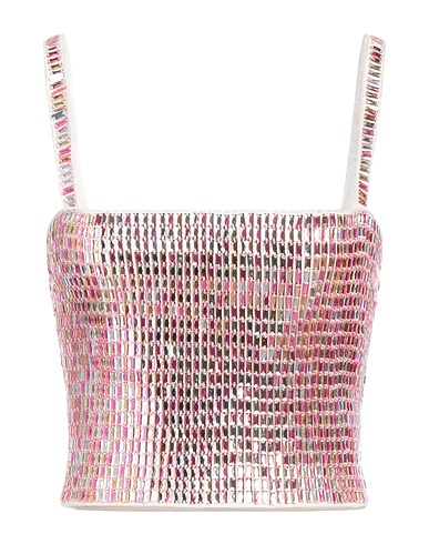 SANDRO Top Pink 56% Viscose, 43% Polyamide, 1% Elastane, Natural resin