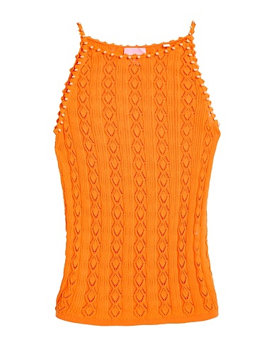 SANDRO Top X LOUIS BARTHÉLEMY Orange 72% Lyocell, 28% Acetate, Polyamide, Elastane, Cotton