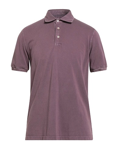 FEDELI Polo shirt Plum 100% Cotton