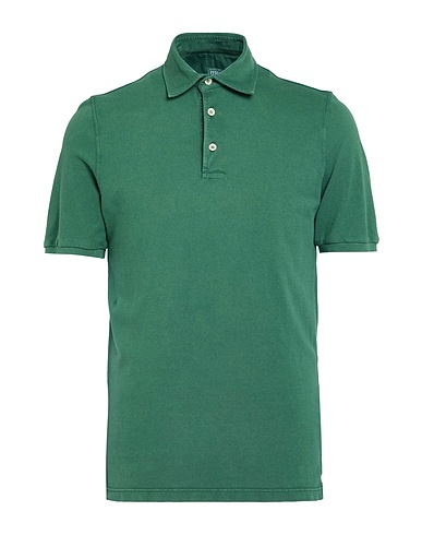 FEDELI Polo Verde scuro 100% Cotone