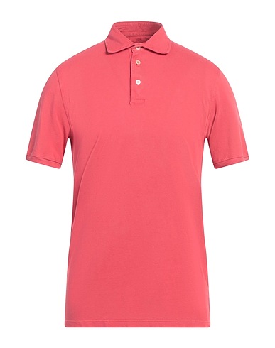 FEDELI Polo shirt Coral 100% Cotton
