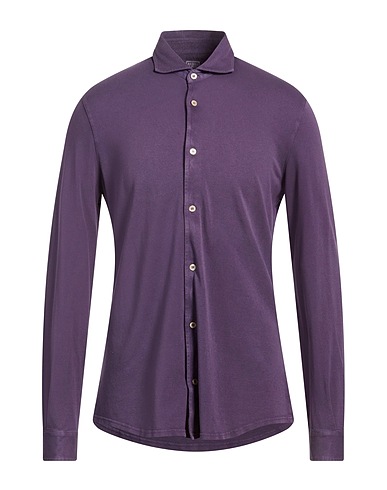 FEDELI Chemise de couleur unie VIOLA 100% Coton biologique