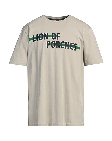 LION OF PORCHES T-shirt Grigio 100% Cotone