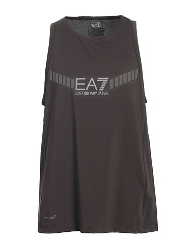 EA7 Tank top Charcoal 92% Polyester, 8% Elastane
