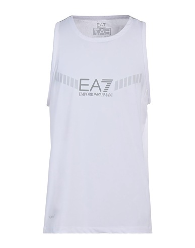 EA7 Canotta Bianco 92% Poliestere, 8% Elastan