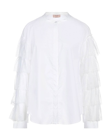 TWINSET レースシャツ＆ブラウス ホワイト コットン 100% / ナイロン