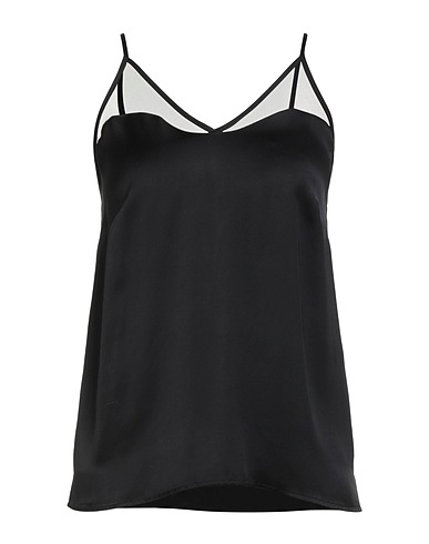 TWINSET Camisole Black 100% Viscose, Polyester