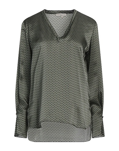 ANTONELLI Top Verde militare 100% Seta