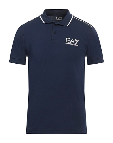EA7 Polo Blu 95% Cotone, 5% Elastan