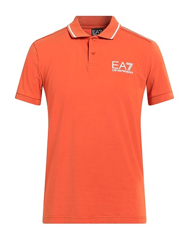 EA7 Polo shirt Rust 95% Cotton, 5% Elastane