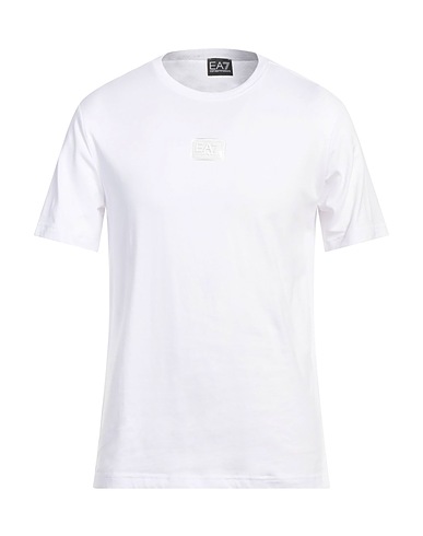 EA7 T-shirt Bianco 100% Cotone