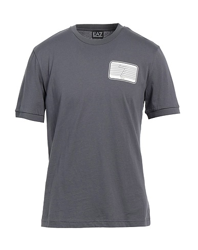 EA7 T-shirt Gris anthracite 100% Coton, Élasthanne
