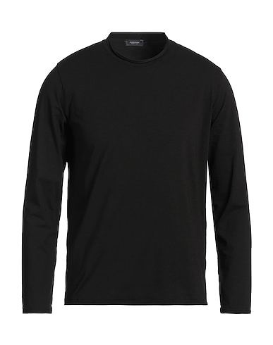 ROSSOPURO Basic T-Shirt Black 93% Cotton, 7% Elastane