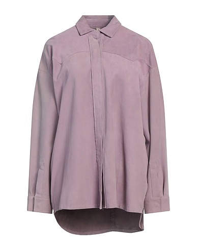 GIORGIO BRATO Solid color shirts & blouses Mauve Leather