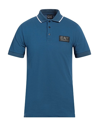 EA7 Polo shirt Slate blue 100% Cotton